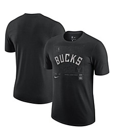 Men's Black Milwaukee Bucks Courtside Chrome T-shirt