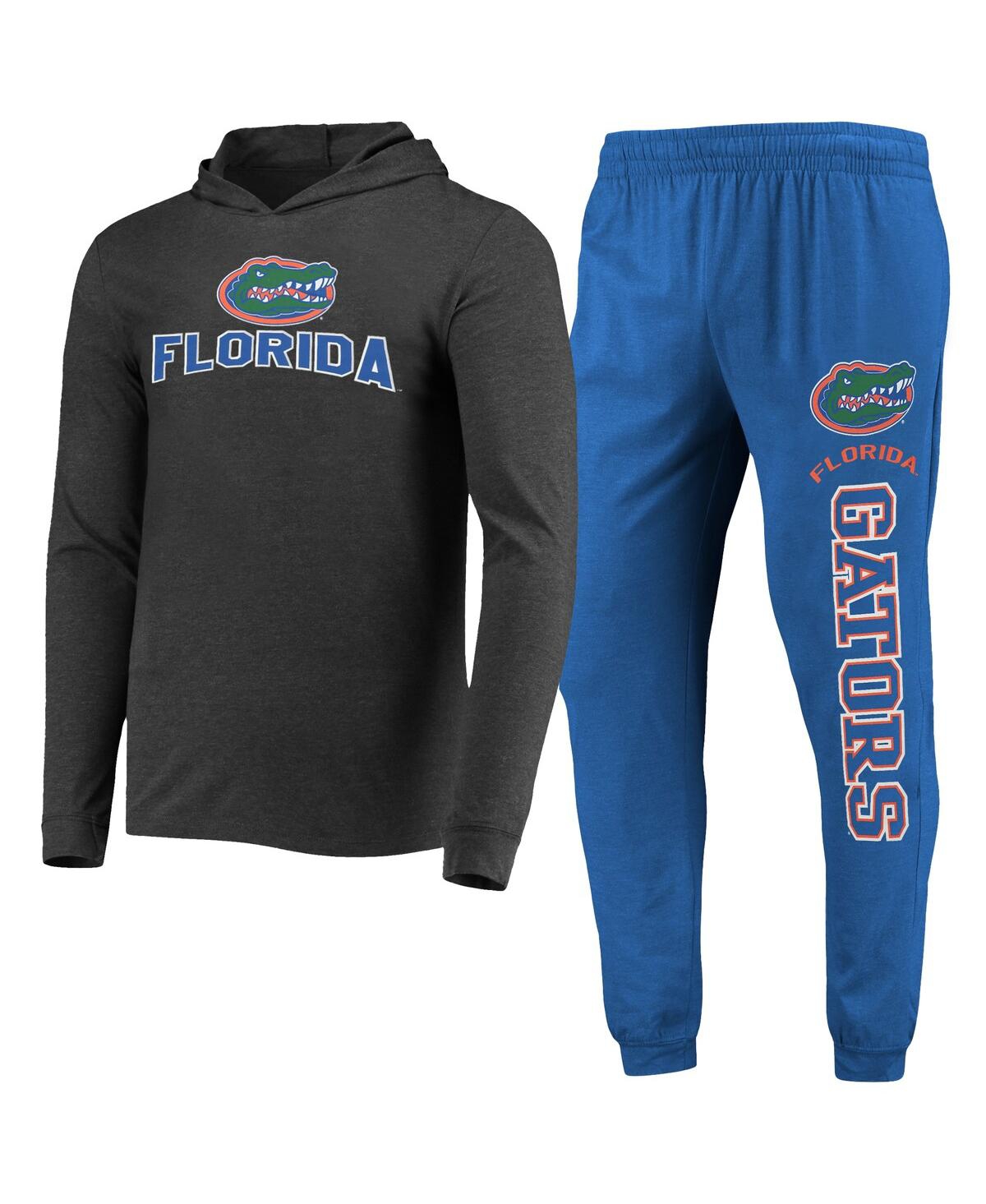 Men's Concepts Sport Charcoal Florida Gators Meter Long Sleeve Hoodie T-shirt and Jogger Pants Set - Charcoal