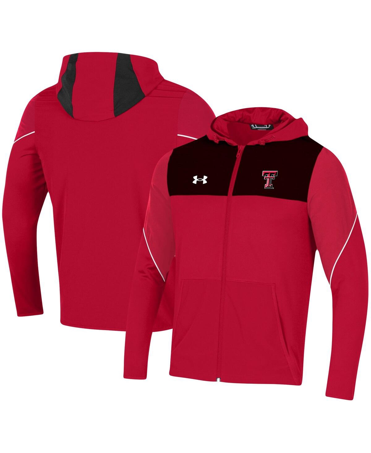 Shop Under Armour Men's  Red Texas Tech Red Raiders 2021 Sideline Warm-up Full-zip Hoodie
