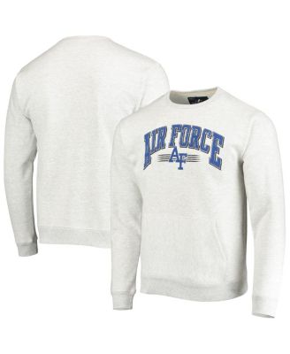 Men's Heathered Gray Air Force Falcons Upperclassman Pocket Pullover Sweatshirt