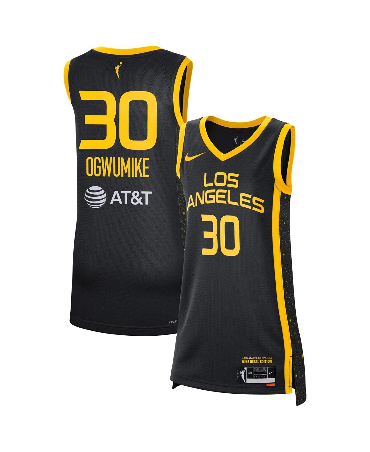 Women's Nike Nneka OgwumikeLos Angeles Sparks Victory Jersey - Rebel Edition - Black