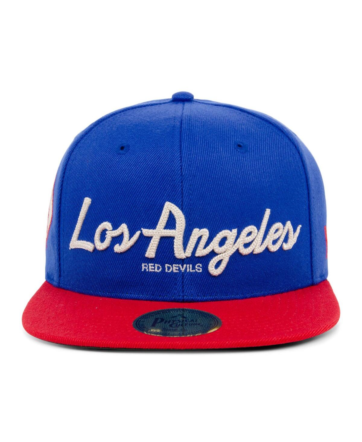 Shop Physical Culture Men's  Royal Los Angeles Red Devils Black Fives Snapback Adjustable Hat