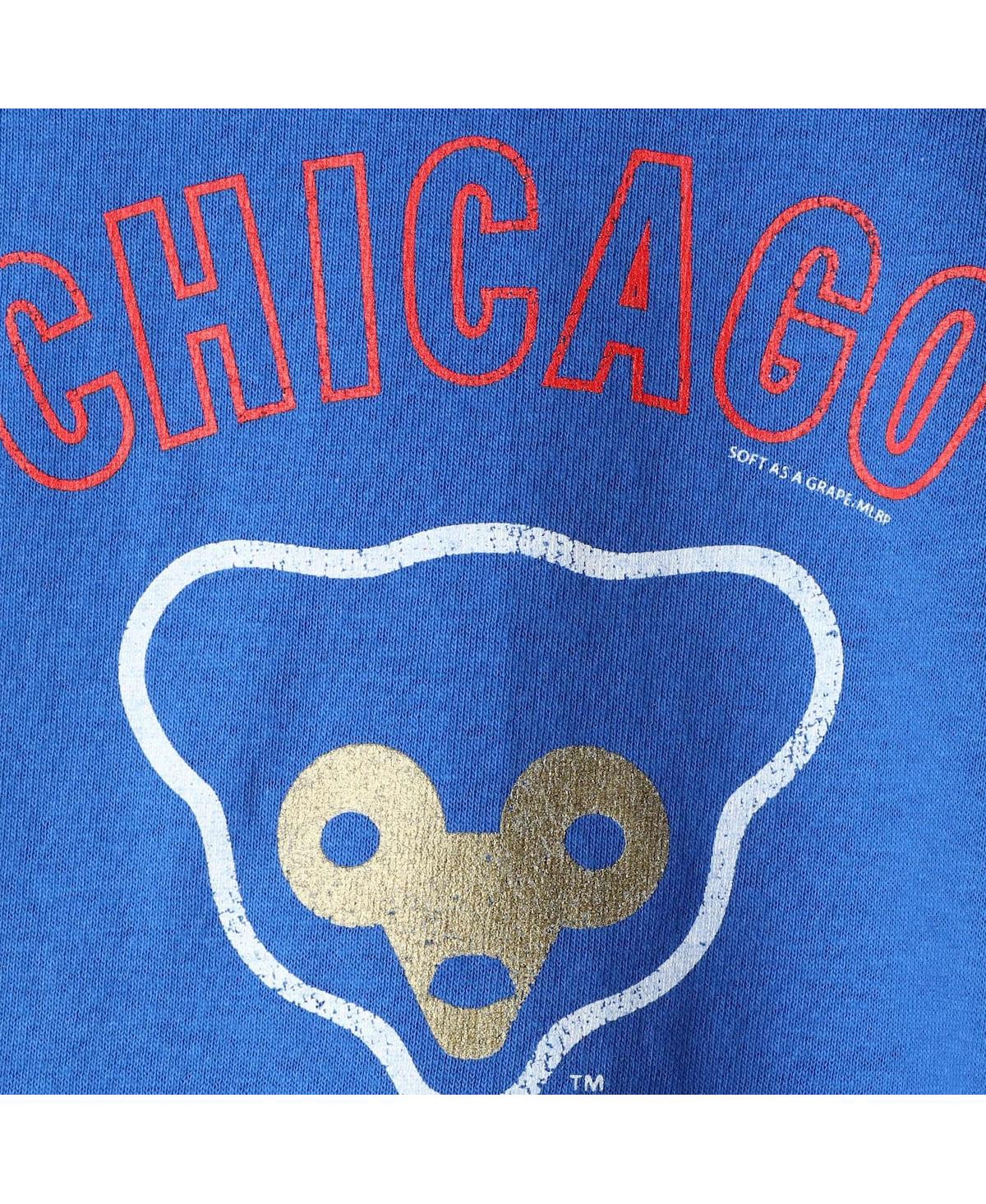 Soft As A Grape Youth  Royal Chicago Cubs Cooperstown T-shirt In Royal