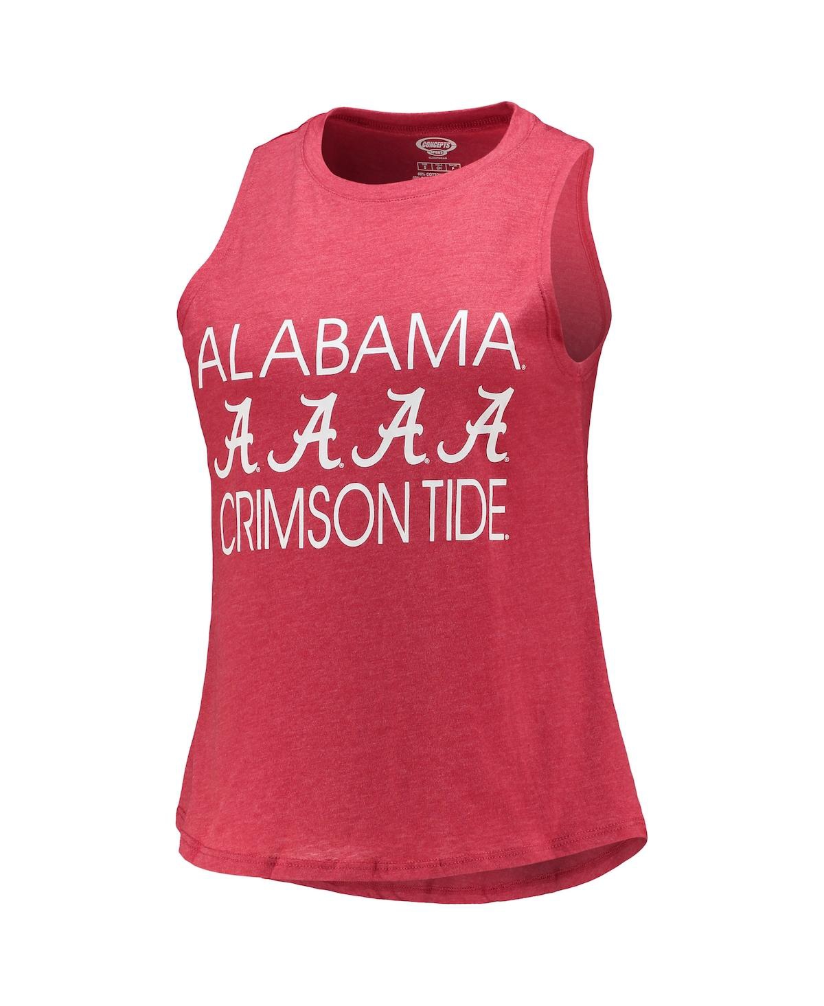 Concepts Sport Women's  Charcoal, Crimson Alabama Crimson Tide Tank Top And Pants Sleep Set In Charcoal,crimson