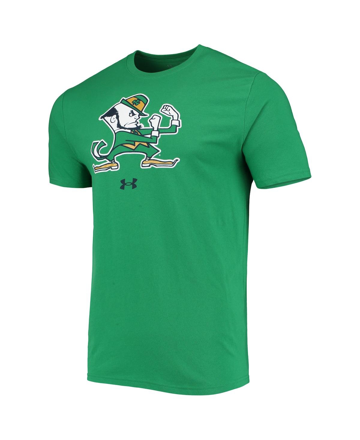 Men's Under ArmourNotre Dame Fighting Irish Mascot Logo Performance Cotton T-shirt - Kelly Green