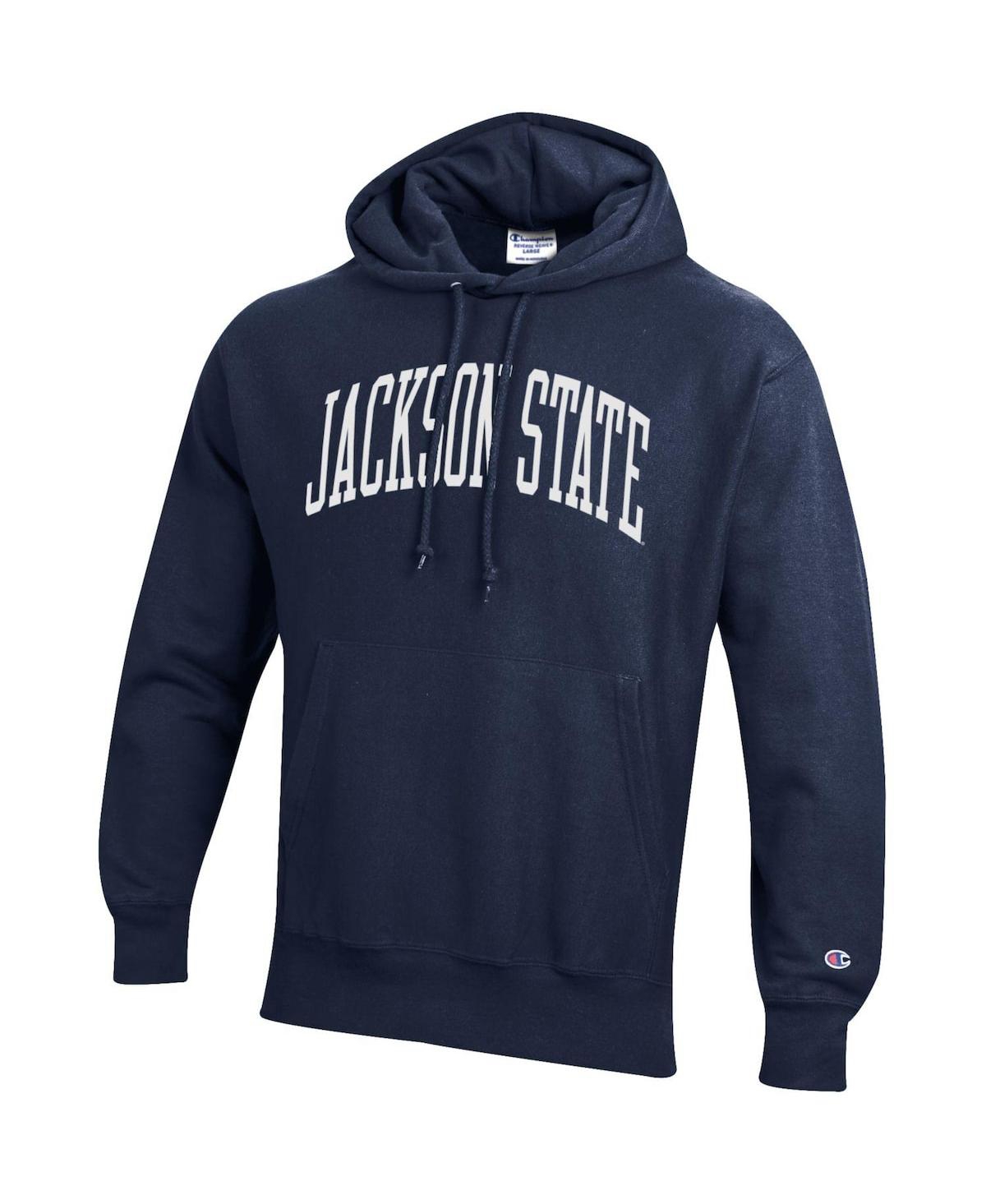 Men's ChampionJackson State Tigers Tall Arch Pullover Hoodie - Navy