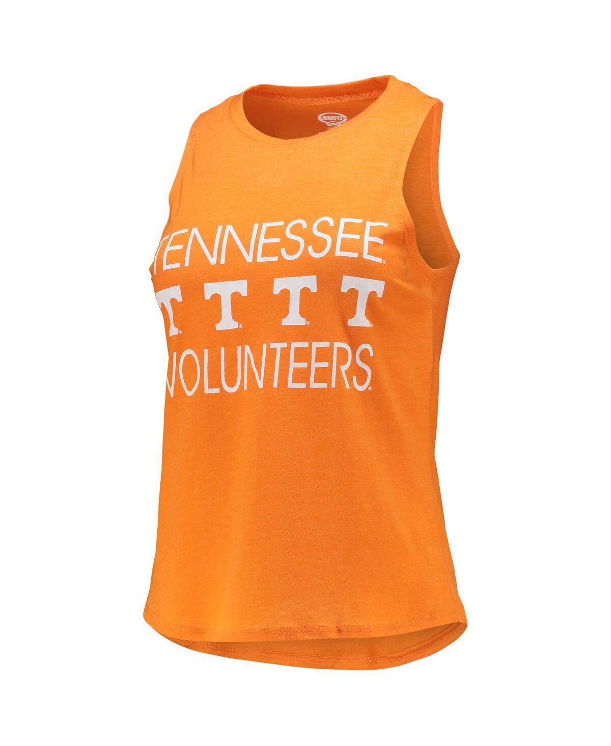 Shop Concepts Sport Women's  Charcoal, Tennessee Orange Tennessee Volunteers Tank Top And Pants Sleep Set In Charcoal,tennessee Orange