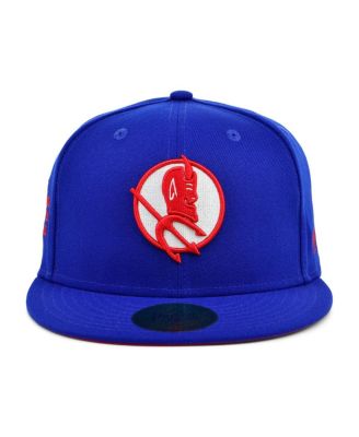 Men's Royal Los Angeles Red Devils Black Fives Fitted Hat