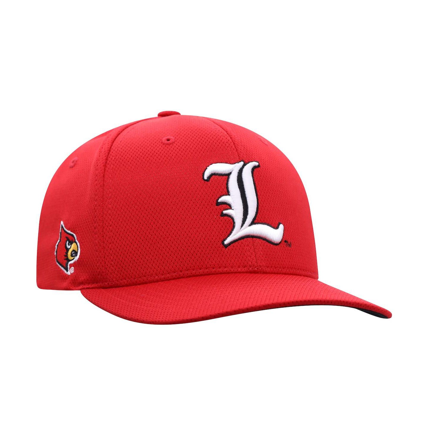 Мужская кепка Top of the World Red Louisville Cardinals Reflex Logo Flex Hat — фото 4