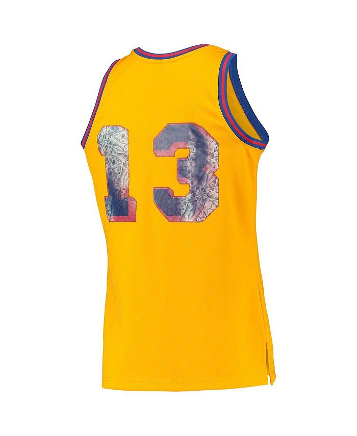 Men's Mitchell & Ness Wilt Chamberlain Gold San Francisco Warriors 1962-63  Hardwood Classics Swingman Jersey