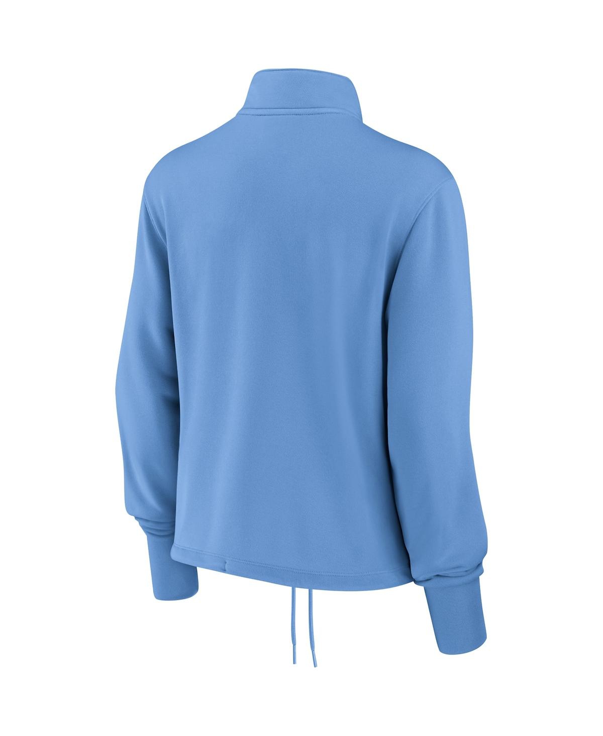 Nike Light Blue Minnesota Twins 1965 Cooperstown Collection Rewind Stripe Performance Half-zip Pullo In Light Blue