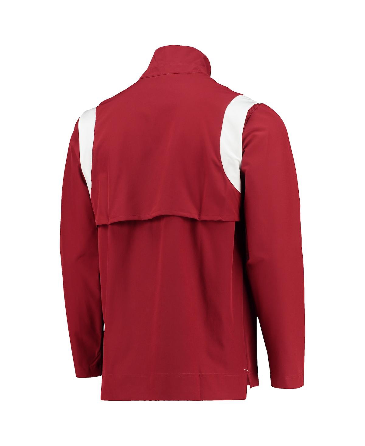 Shop Nike Men's  Crimson Alabama Crimson Tide 2021 Team Coach Quarter-zip Jacket