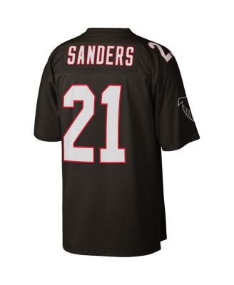 Men's Deion Sanders Black Atlanta Falcons Big and Tall 1992 Retired Player Replica Jersey
