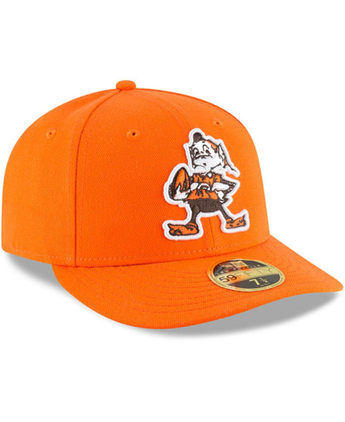 Shop New Era Men's  Orange Cleveland Browns Omaha Throwback Low Profile 59fifty Fitted Hat