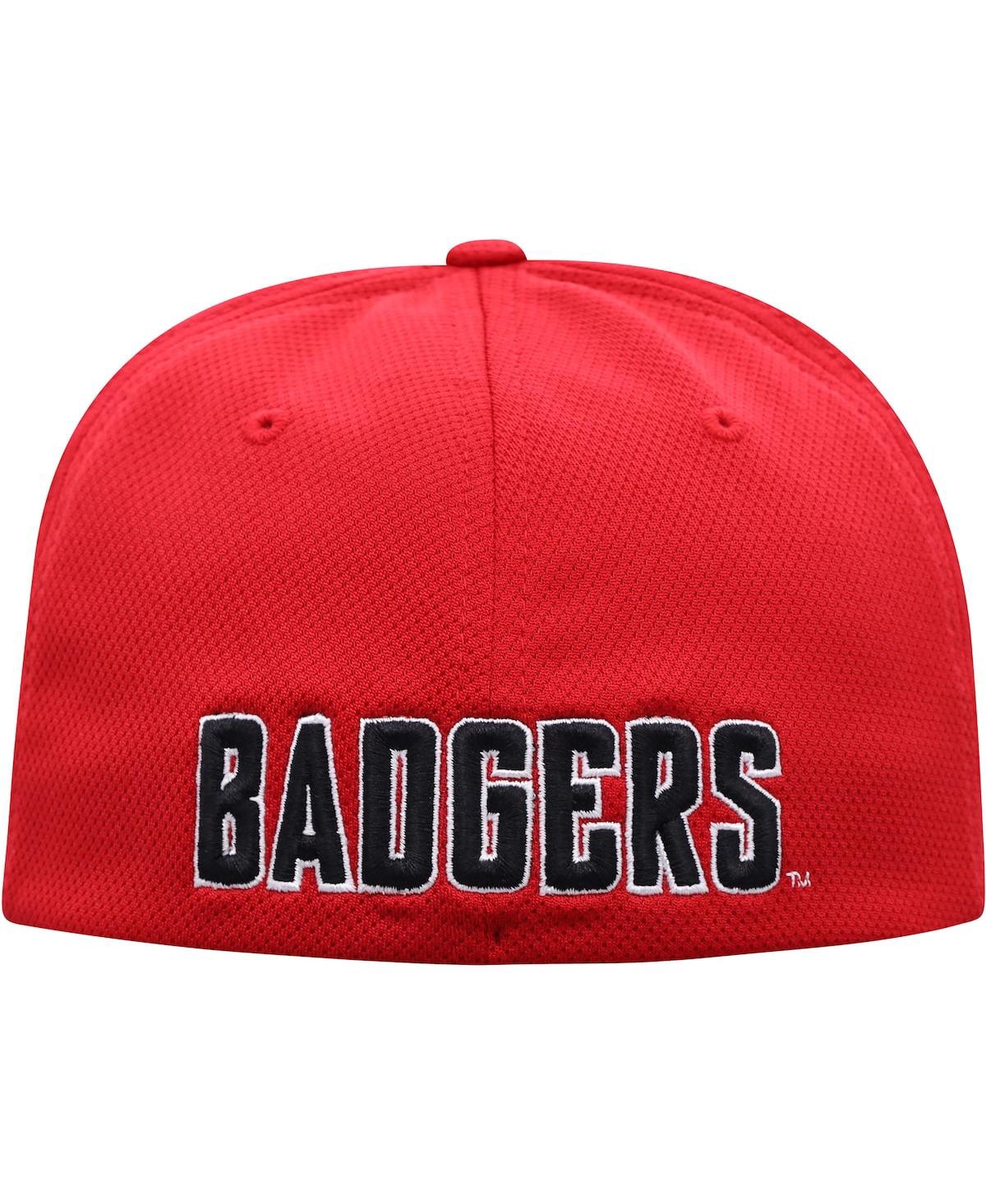 Men's Top of The WorldWisconsin Badgers Reflex Logo Flex Hat - Red