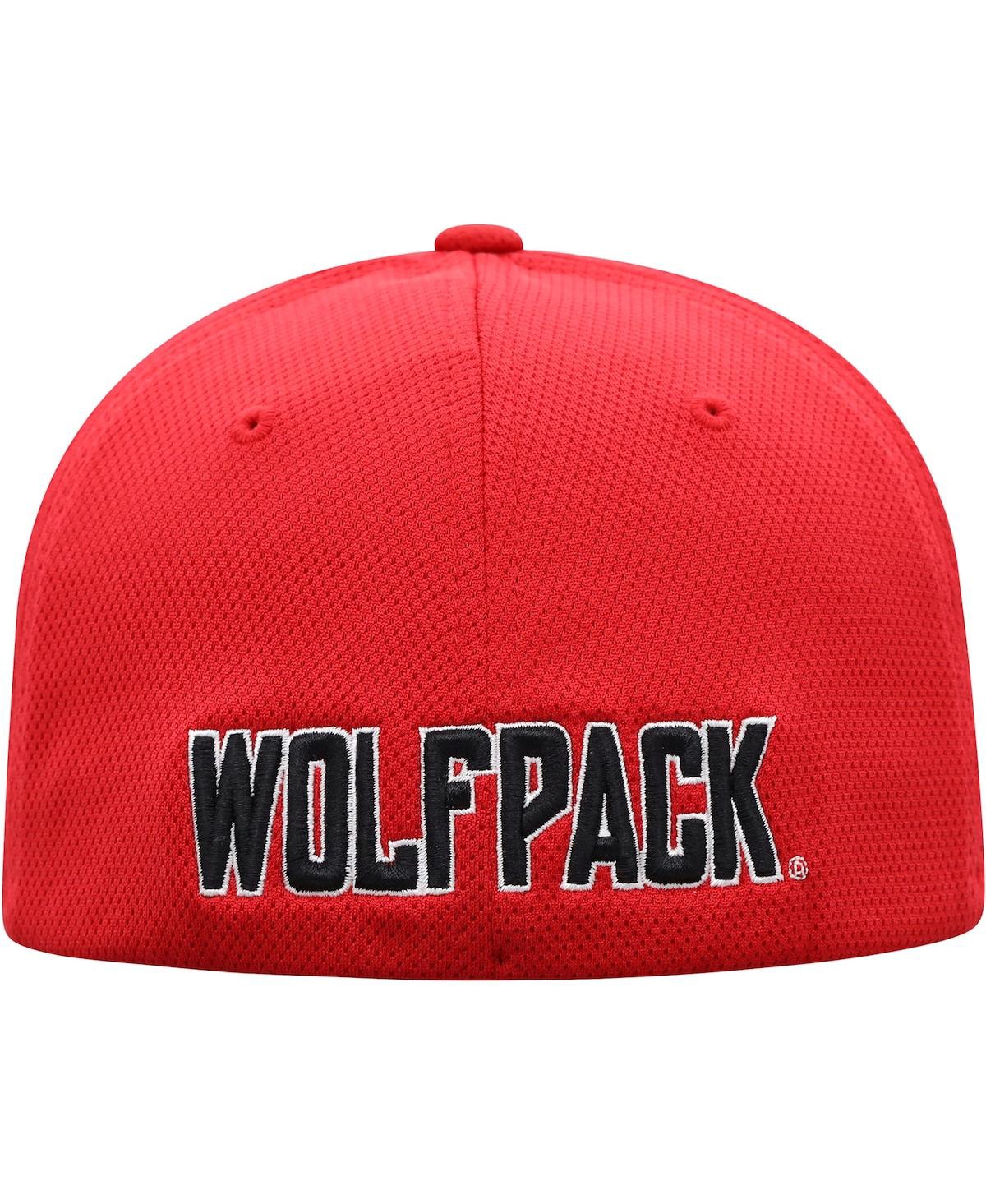 Shop Top Of The World Men's  Red Nc State Wolfpack Reflex Logo Flex Hat