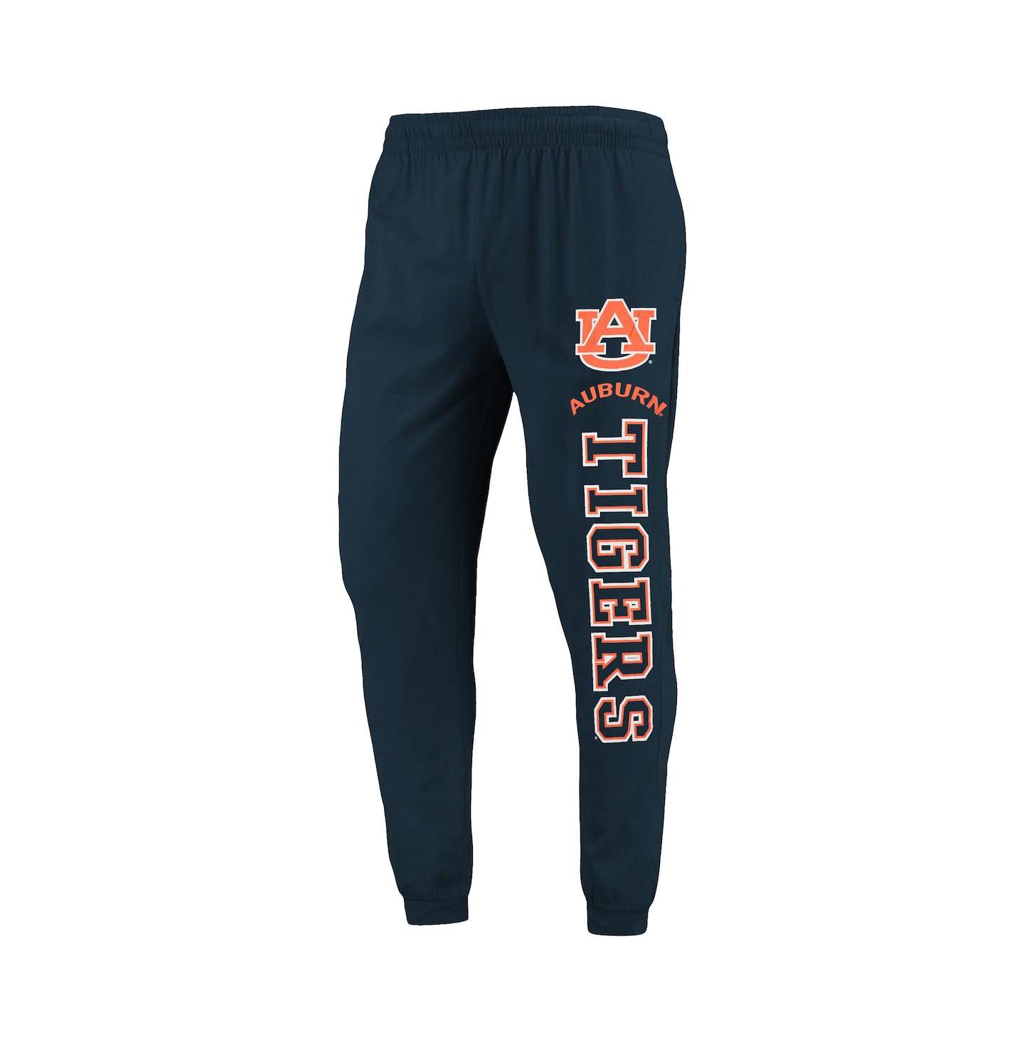 Мужской комплект Concepts Sport Navy, Charcoal Auburn Tigers Meter Long Sleeve Hoodie T-shirt and Jogger Pants Set — фото 5