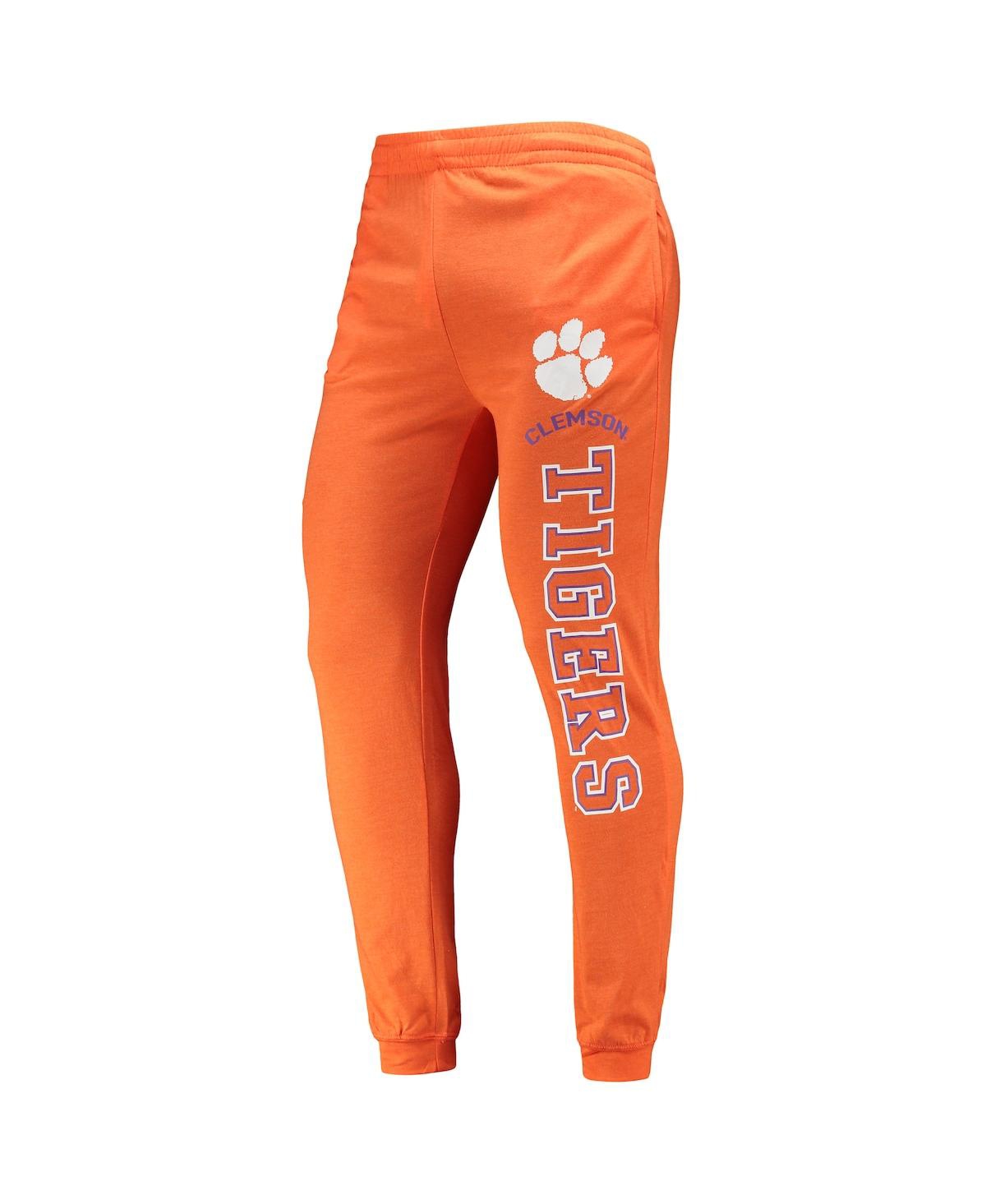 Men's Concepts Sport Charcoal Clemson Tigers Meter Long Sleeve Hoodie T-shirt and Jogger Pants Set - Charcoal
