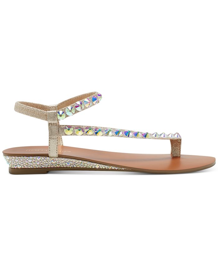 Thalia Sodi Women's Izabel Embellished Wedge Sandals, Created for Macy ...