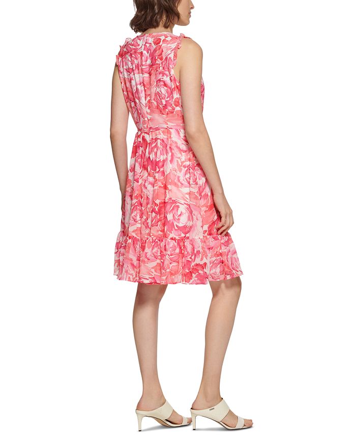 Calvin Klein Flounce-Hem Dress - Macy's