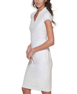 Calvin Klein Cap-Sleeve Split-Neck 