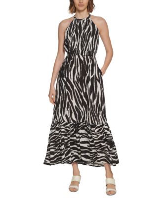 Calvin Klein - Women's Ruffled Smocked-Waist Dress