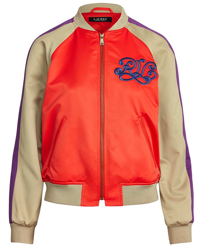 Lauren Ralph Lauren Women's Satin Bomber Jacket - Macy's