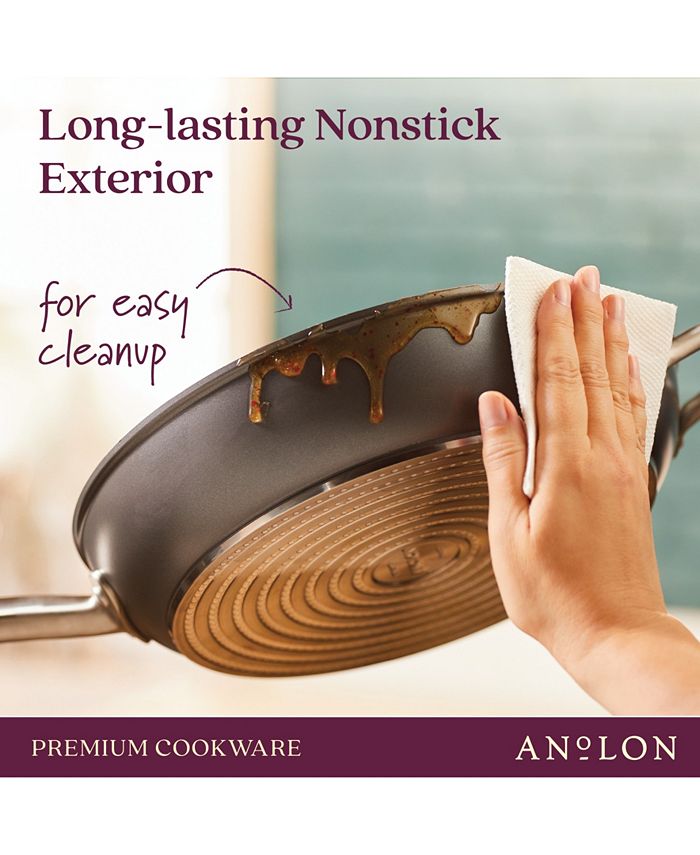 Anolon Accolade HardAnodized Nonstick Deep Frying Pan with Lid