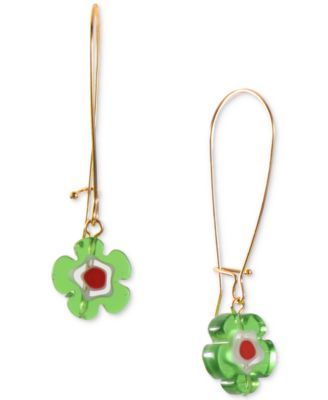 Photo 1 of Colored Flower Threader Earrings