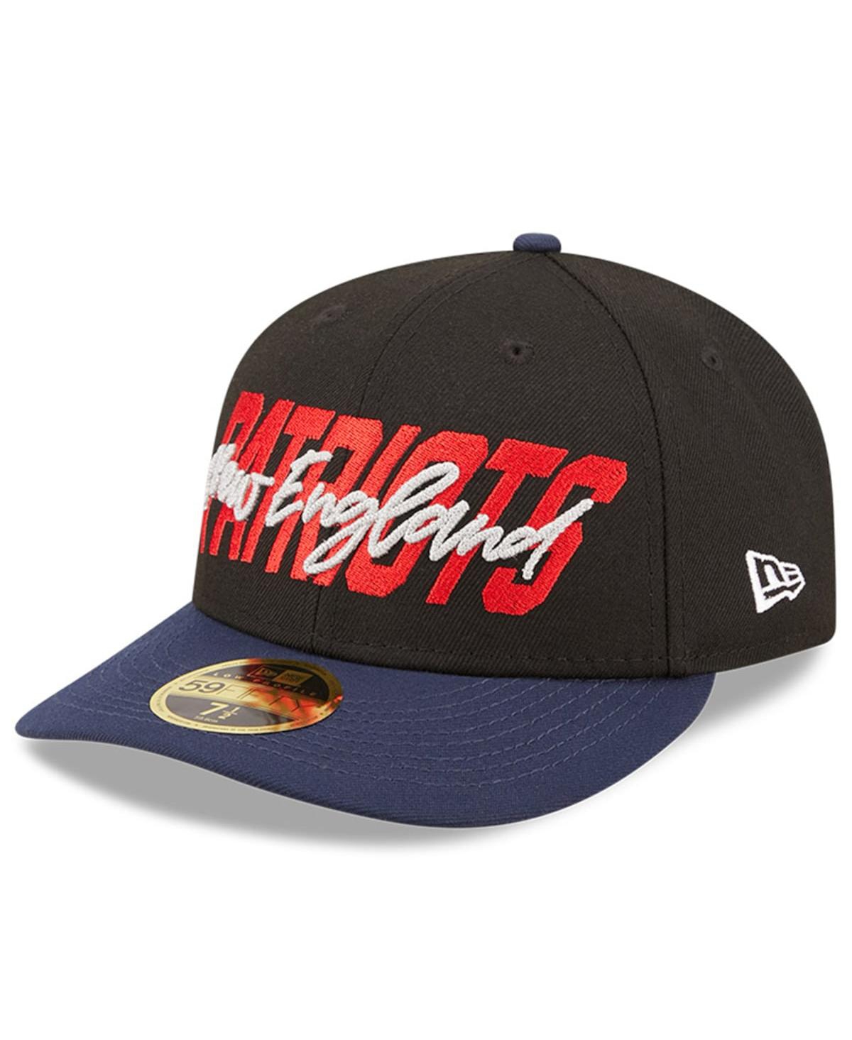 Shop New Era Men's  Black, Navy New England Patriots 2022 Nfl Draft Low Profile 59fifty Fitted Hat In Black,navy