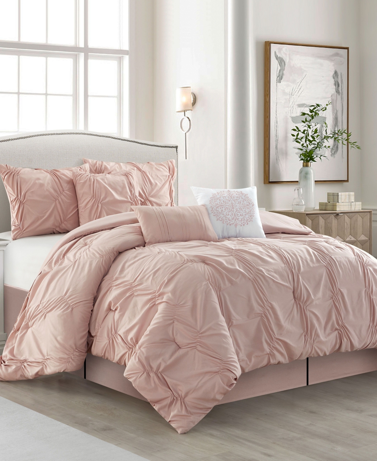 STRATFORD PARK TESSA 7 PIECE COMFORTER SET, QUEEN BEDDING 