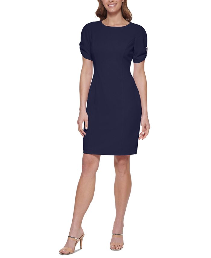 Dkny Puff Sleeve Sheath Dress Macys