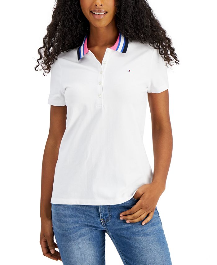 animal tea Revocation Tommy Hilfiger Women's Striped-Collar Polo & Reviews - Tops - Women - Macy's