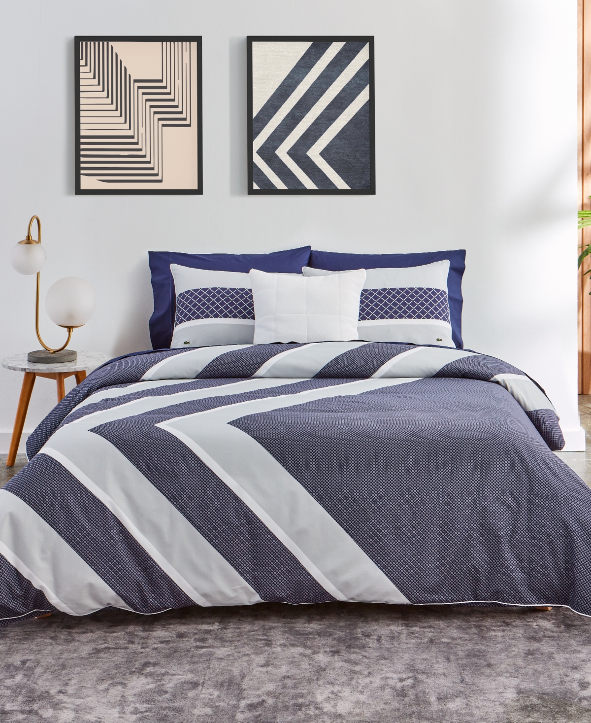 Lacoste Carry 2piece Comforter Set, Full And Queen Bedding In Navy