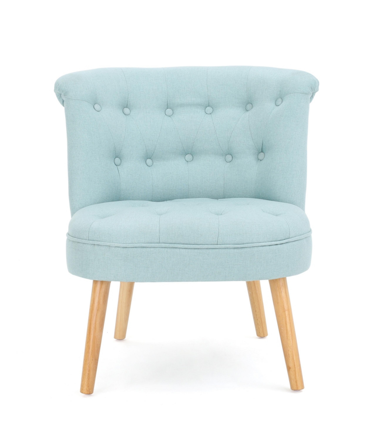 Noble House Cicely Tufted Chair In Light Blue