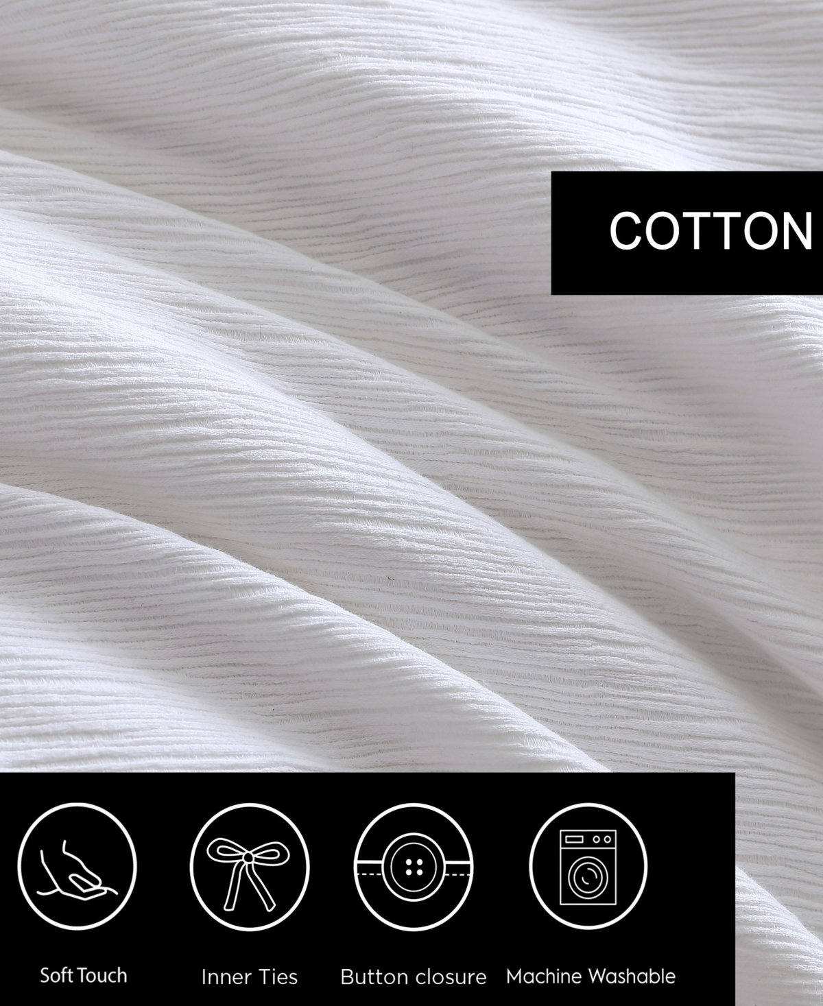 Vera Wang Solid Textured Pleats 3-Pc. Duvet Cover Set