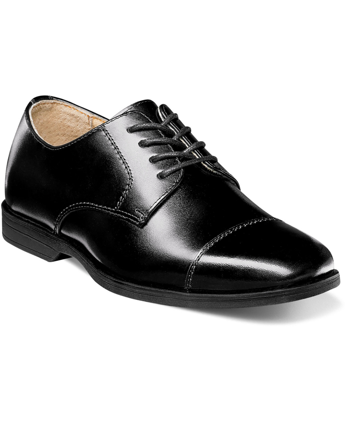 Shop Florsheim Toddler Boys Reveal Cap Toe Jr. Oxford Shoes In Black