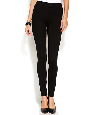 INC International Concepts Skinny-Leg Seamed Pull-On Ponte Pants ...