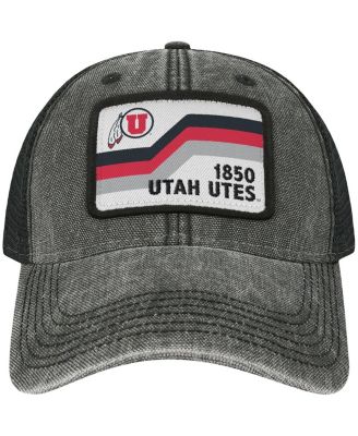 Men's Black Utah Utes Sun & Bars Dashboard Trucker Snapback Hat