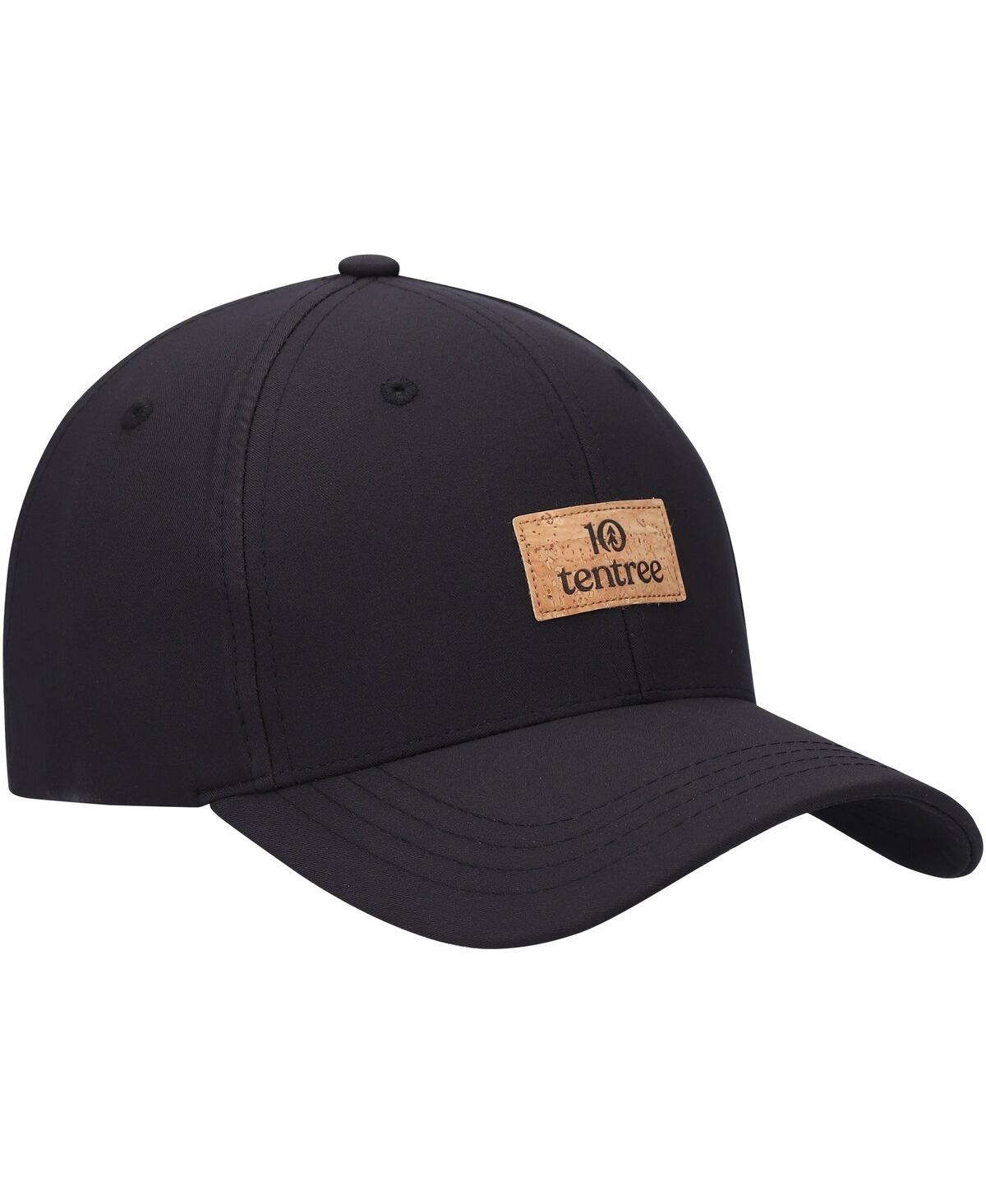 Shop Tentree Men's  Black Cork Patch Destination Elevation Snapback Hat