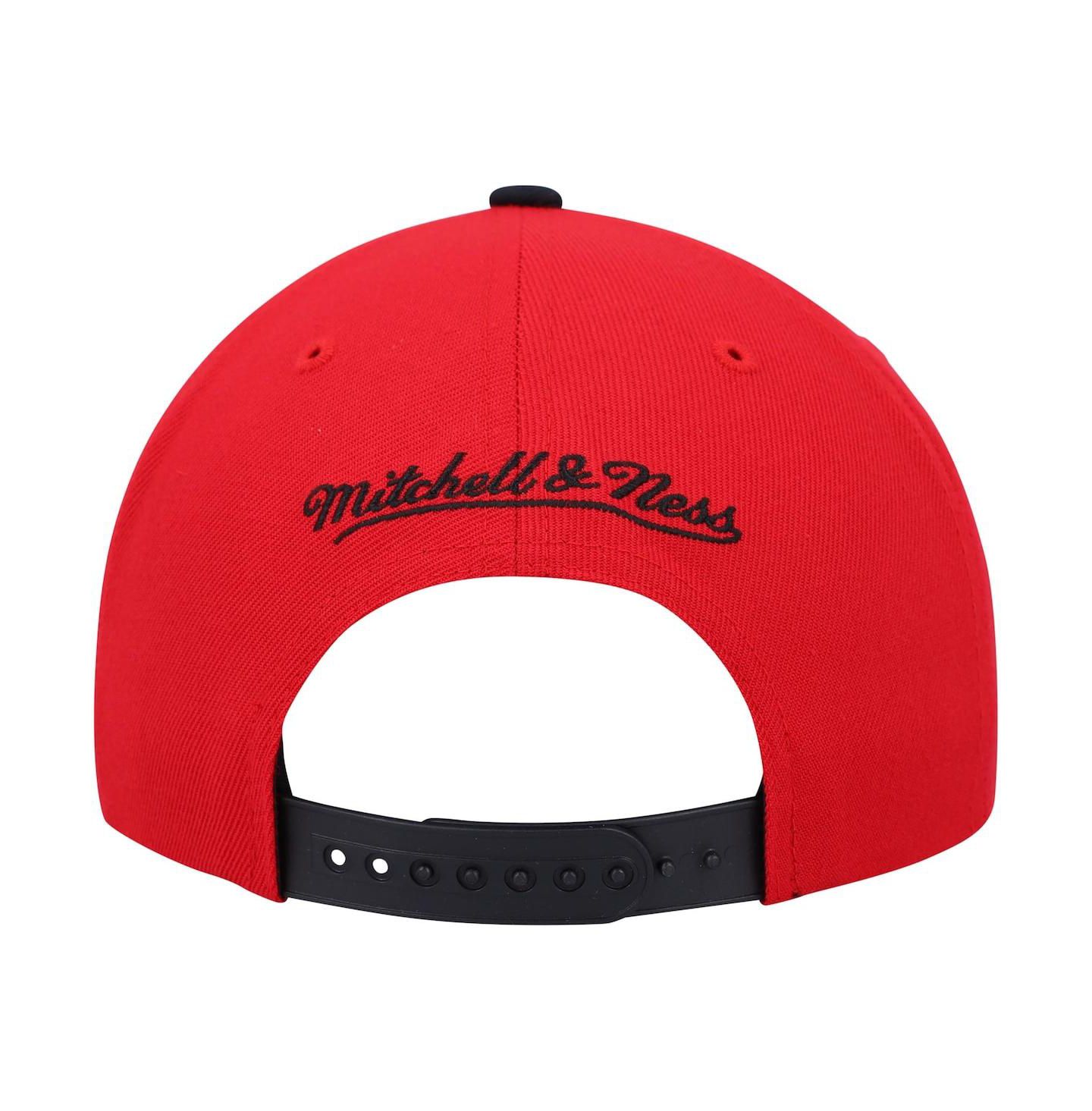 Мужская кепка Mitchell & Ness Black and White Chicago Bulls Day One Snapback Hat — фото 5