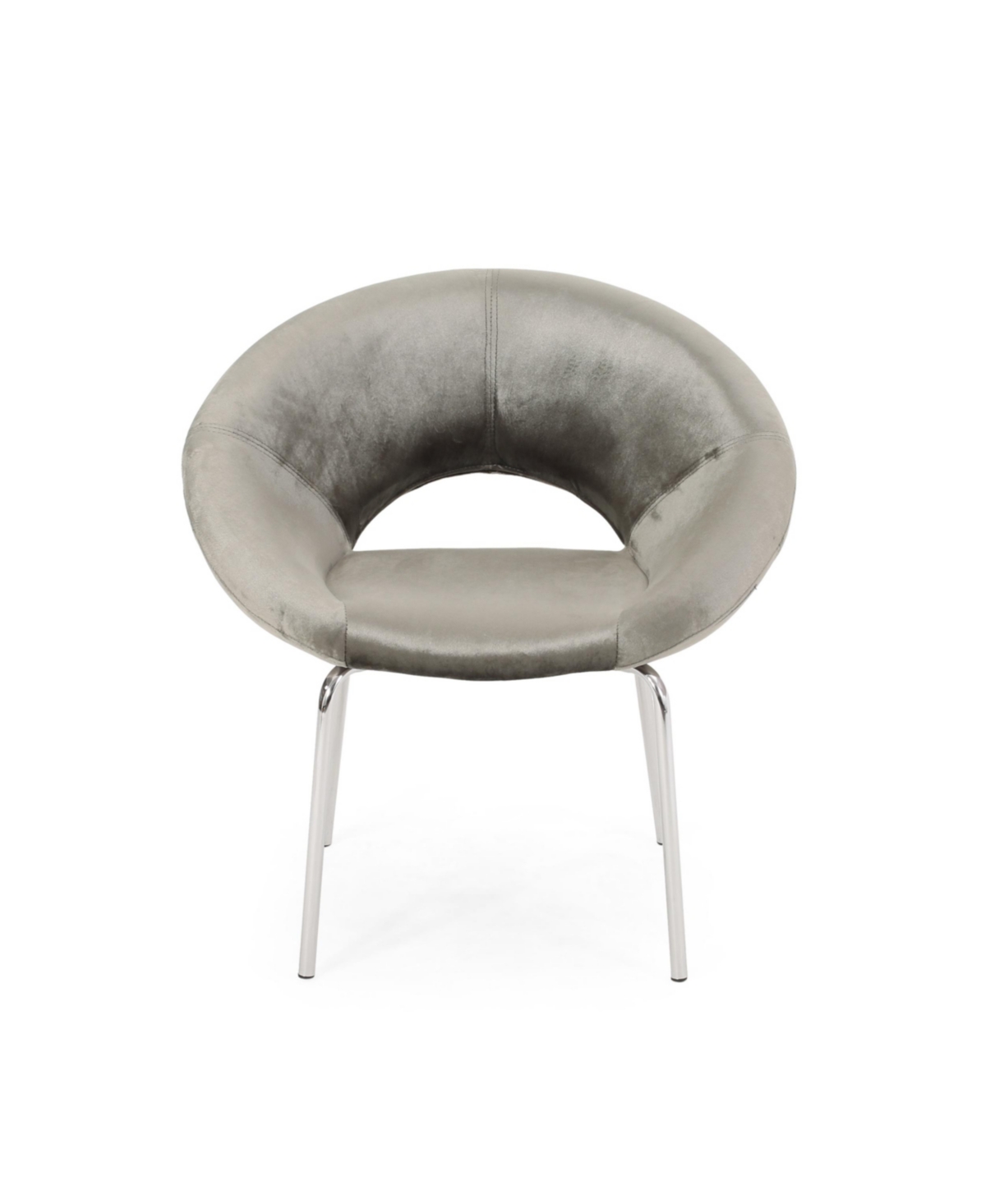 Noble House Paschall Modern Glam Velvet Accent Chairs Set, 2 Piece In Gray