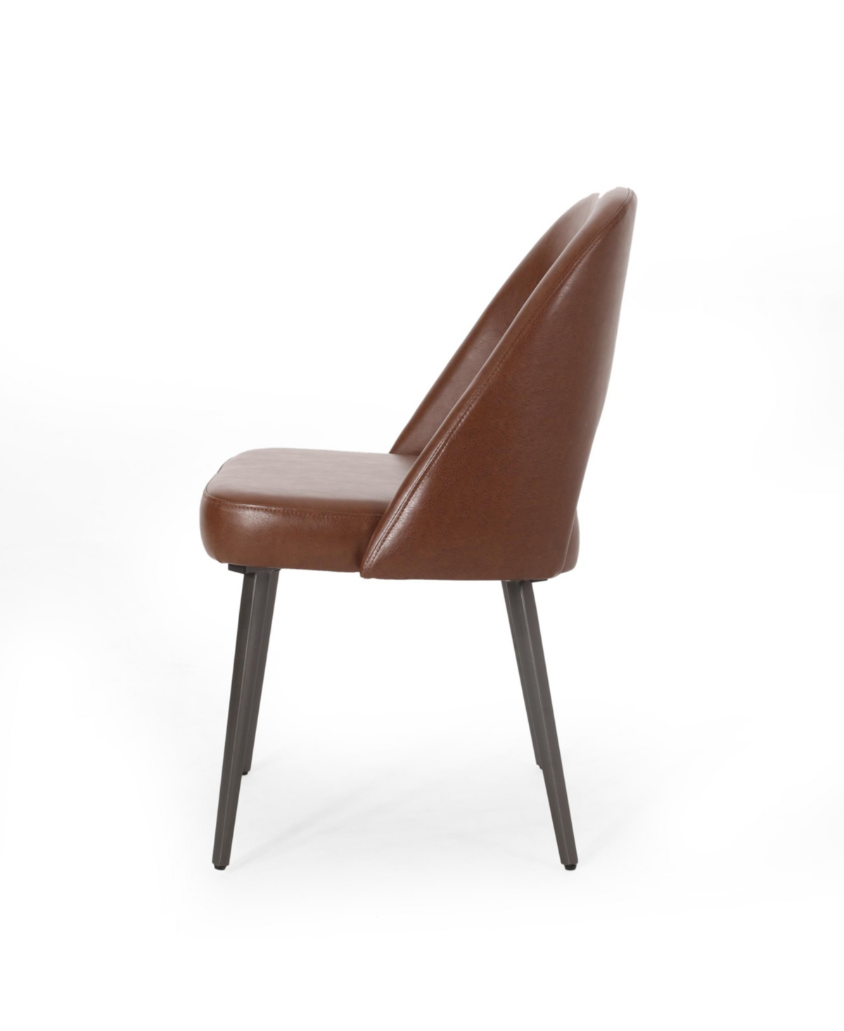 Noble House Abbeville Contemporary Open Back Dining Chairs Set, 2 Piece In Brown