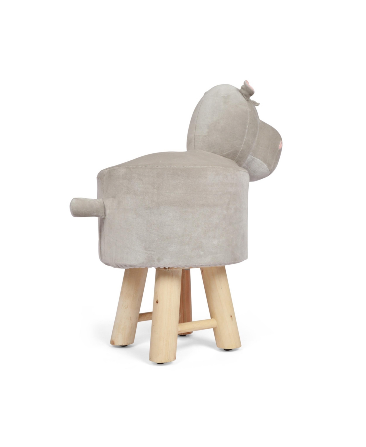 Noble House Marysvale Contemporary Kids Hippo Ottoman In Gray