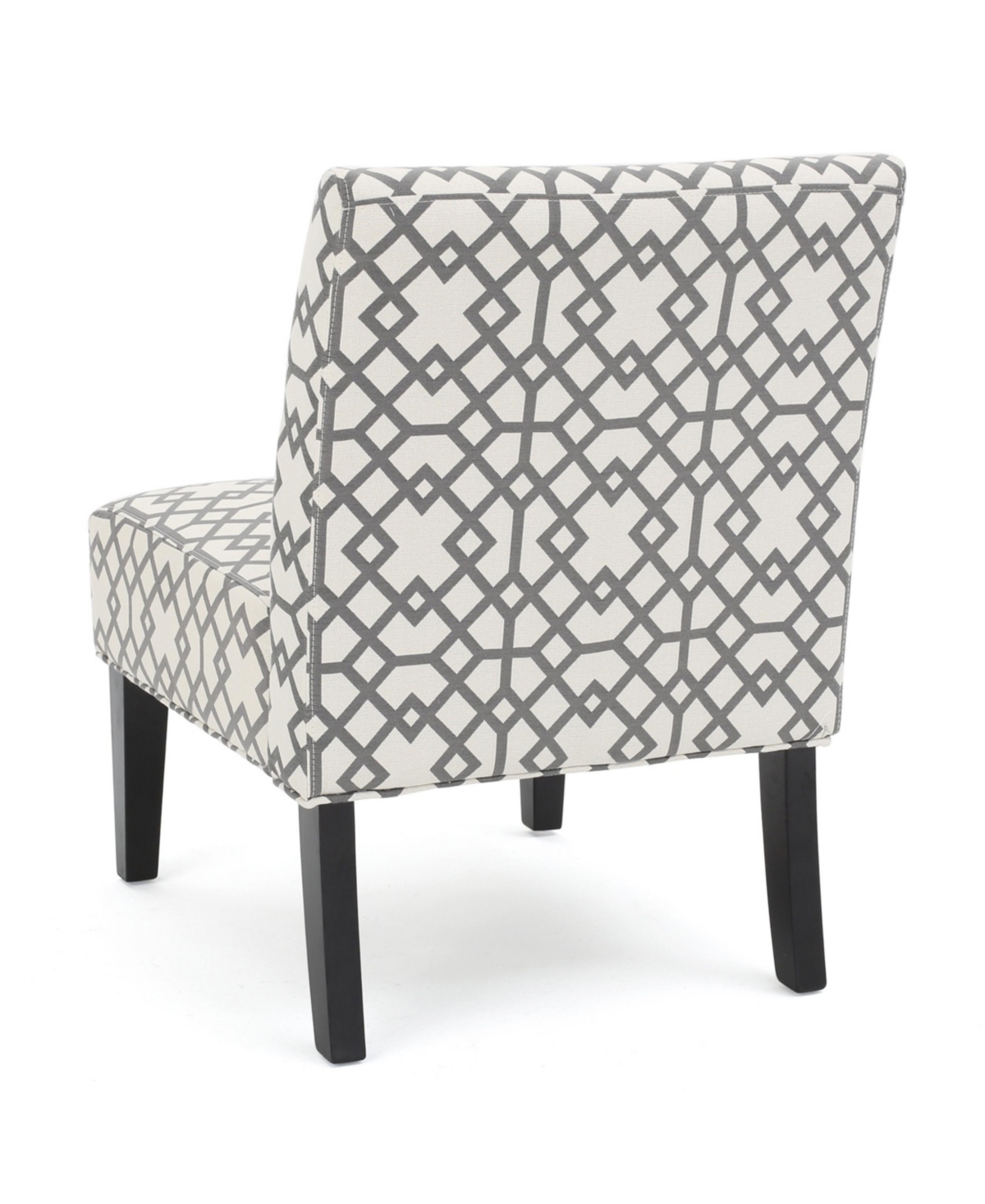 Noble House Kassi Contemporary Fabric Slipper Accent Chair In Gray