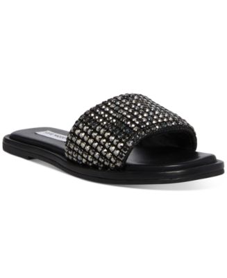 Steve Madden Women's Clyde Rhinestone Slide Sandals - Macy's