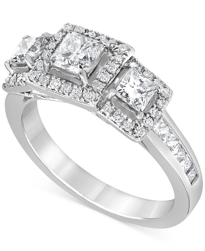 Macy's princess cut shop diamond ring