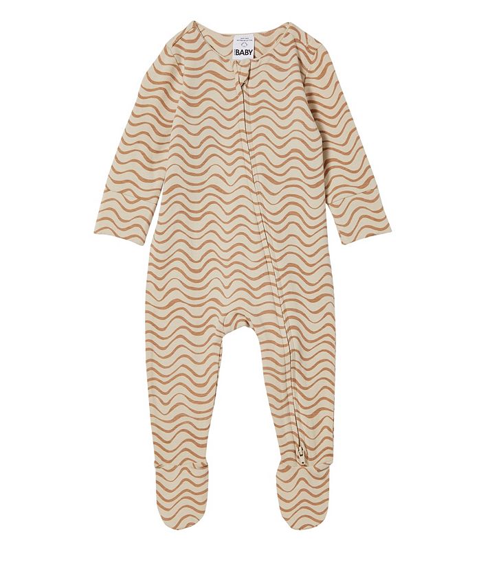COTTON ON Baby Boys and Girls Long Sleeve Zip Romper - Macy's