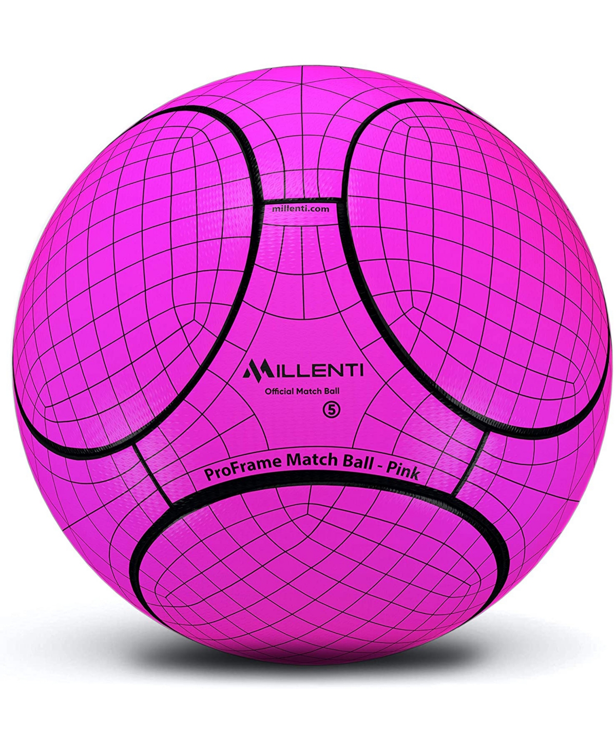 Millenti Us Soccer Ball Official Size 5 - Reverse Bend-it Soccer Ball With High-visibility, Easy-to-track Pro In Pink