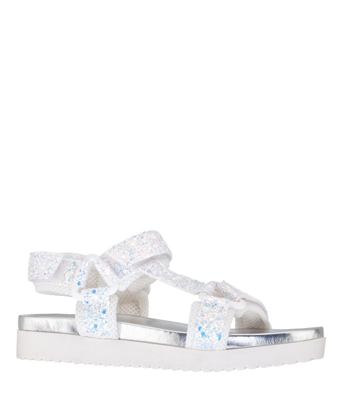 Shop Nina Toddler Girls Anjelita Sandals In White Chunky Glitter